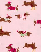 Girls 2-Piece Christmas Dog PurelySoft Pajamas, image 2 of 4 slides