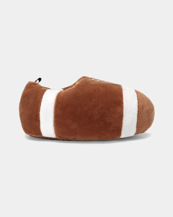 Boys Football Slippers - Brown, 