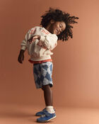 Toddler Otter Sweatshirt&trade; with Pockets in Big Top Print - Cream, image 3 of 6 slides