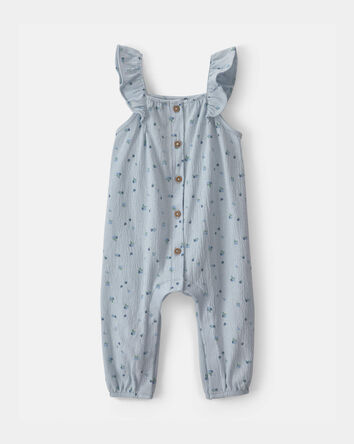 Baby Girl Blueberry Jumpsuit - Blue, 