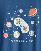 Boys Game Is Life Long-Sleeve Graphic Tee - Blue, image 2 of 3 slides