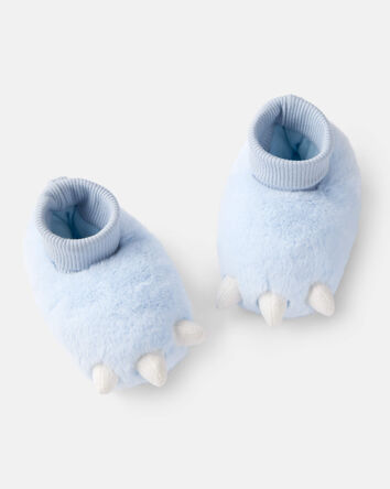Baby Boy Dinosaur Slippers - Blue, 