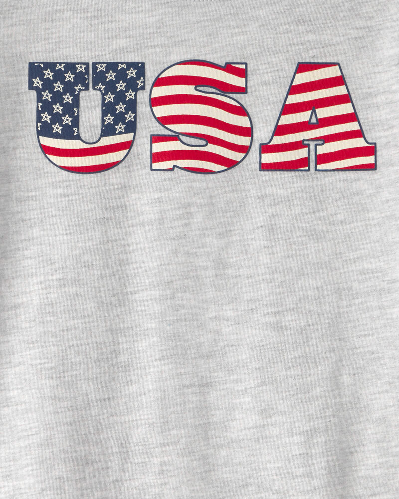Toddler Fourth Of July USA Graphic Tee - Grey, image 2 of 3 slides