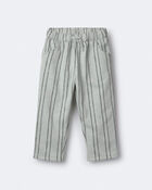 Toddler Striped French Terry Pocket Pants - Light Blue/Olive, image 2 of 7 slides