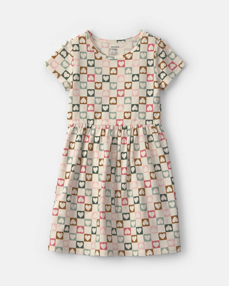 Girls Heart Short-Sleeve Dress, image 1 of 4 slides