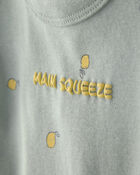 Baby Girl 'Main Squeeze' Lemon Short-Sleeve Romper - Green, image 2 of 4 slides