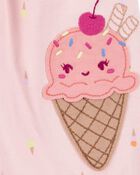 Baby Girl Ice Cream Romper - Pink, image 2 of 3 slides