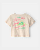 Baby Girl 'Where the Sun Never Sets' Graphic Tee - Cream, image 2 of 5 slides