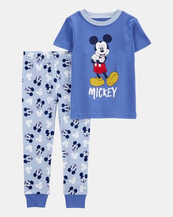 Toddler Disney&copy; Mickey Mouse Snug-Fit Cotton 2-Piece Pajamas - Blue, 