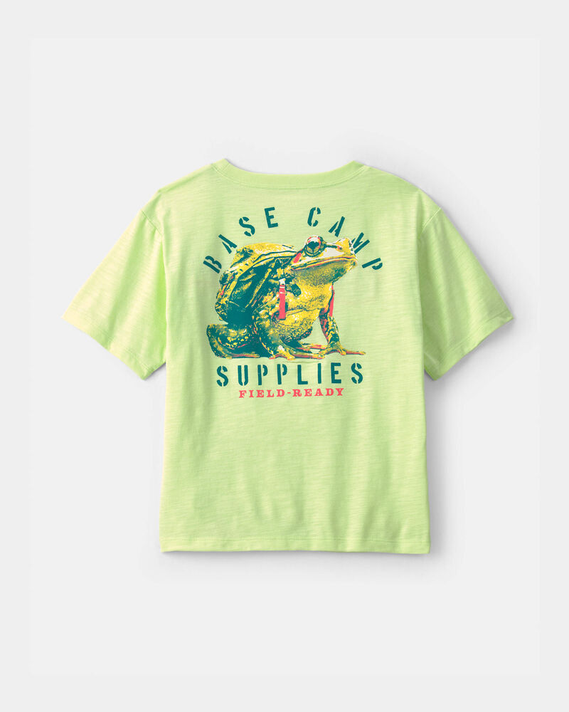 Boys 'Keepin' It Wild' Frog Graphic Tee - Green, image 2 of 4 slides