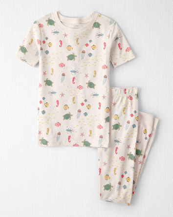 Kid 2-Piece Organic Cotton Pajamas in Under the Sea, 