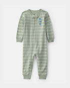 Baby Beach 100% Cotton 1-Piece Pajama - Green, image 1 of 4 slides