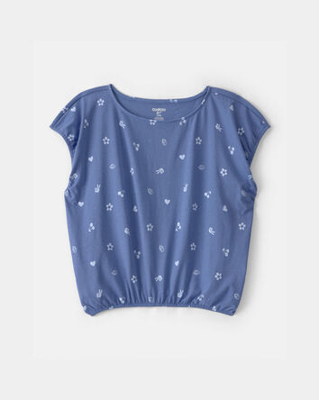 Girls Spring Icon Short-Sleeve Top - Blue, 