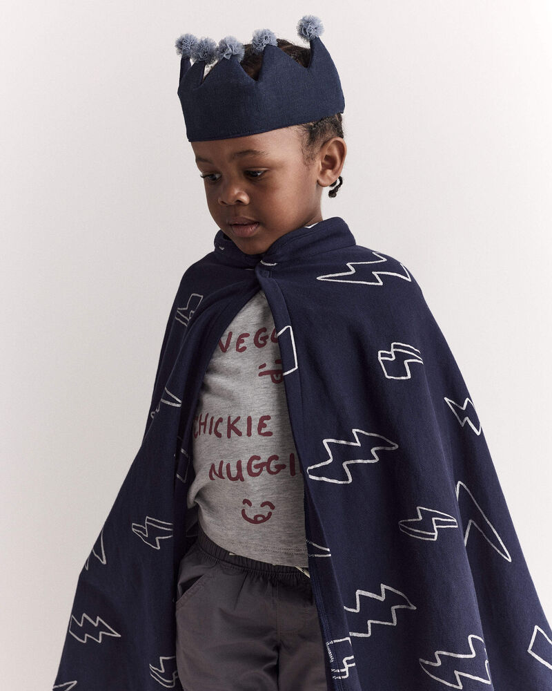 Toddler Lightning Bolt Dress Up Cape - Navy, image 3 of 7 slides