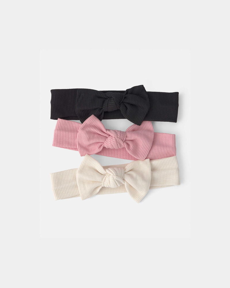 Baby Girl 3-Pack Solid Headbands, image 1 of 1 slides