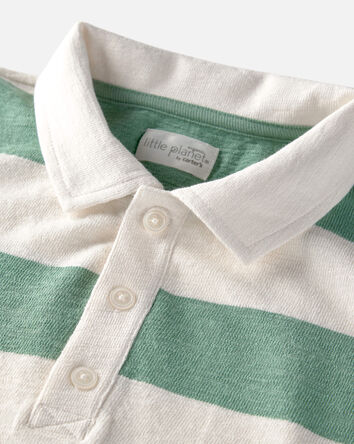 Boys Polo Shirt Made with Organic Cotton in Stripes, 