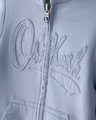 Baby Boy OshKosh Logo Zip-Up Hoodie - Blue, image 2 of 4 slides