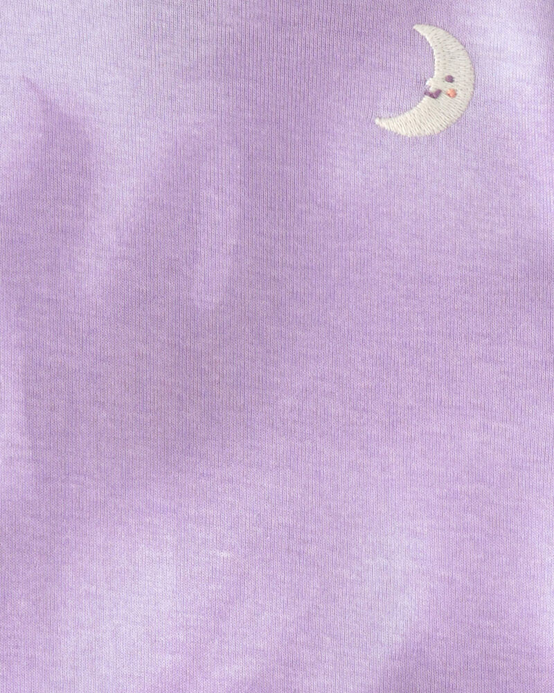 Toddler Girl Space Constellation Tie-Dye 100% Cotton Snug Fit 4-Piece Pajama Set - Purple, image 2 of 4 slides