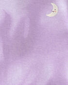 Toddler Girl Space Constellation Tie-Dye 100% Cotton Snug Fit 4-Piece Pajama Set - Purple, image 2 of 4 slides
