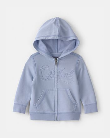Baby Boy OshKosh Logo Zip-Up Hoodie - Blue, 