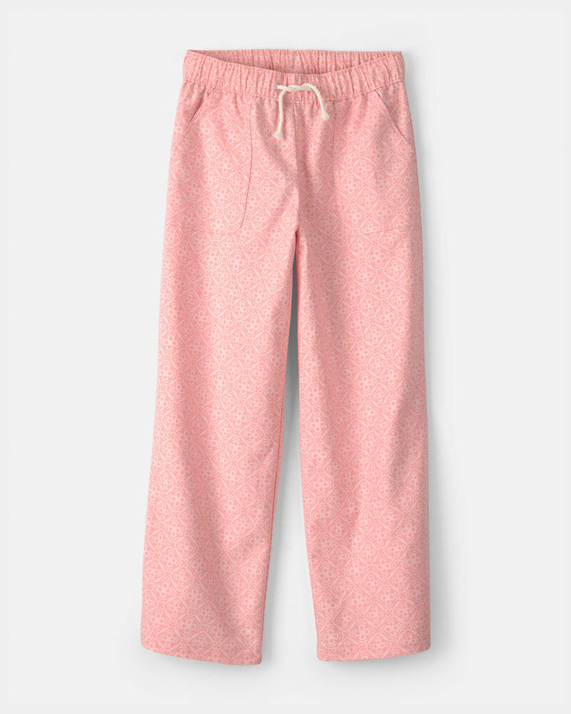 Girls Geometric Pull-On Pants - Pink, image 1 of 4 slides