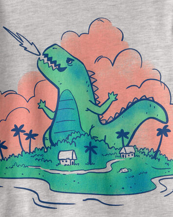 Toddler Boy Dinosaur Graphic Tee - Grey, 
