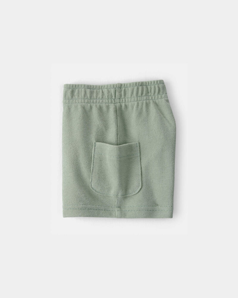 Baby Boy 2-Piece Top & Short Set - Green, image 5 of 6 slides