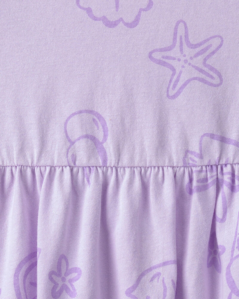 Toddler Girl Sea Animal Sleeveless Dress - Purple, image 4 of 5 slides