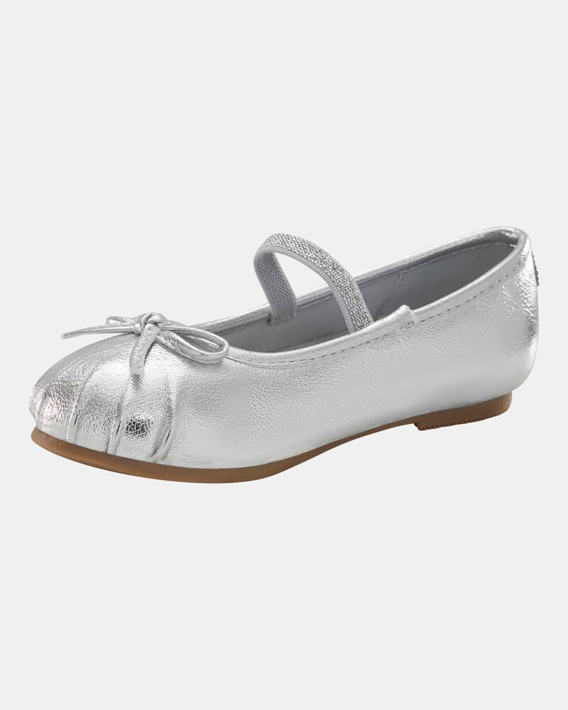 Toddler Ballet Slippers - Silver, image 7 of 7 slides