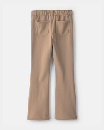 Girls Uniform Ponte Flare Pants - Khaki, 
