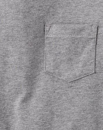 Toddler Solid Short-Sleeve Pocket Tee - Grey, 