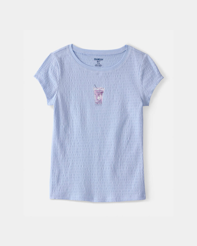Girls Boba Tea Ruched Top - Blue, image 1 of 3 slides