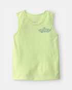 Toddler Boy Surfing Crab Tank Top - Green, image 1 of 5 slides