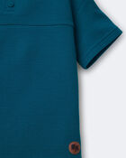 Toddler Boy Henley Tee - Teal, image 4 of 6 slides