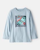 Boys Skateboard Long-Sleeve Graphic Tee - Blue, image 1 of 3 slides