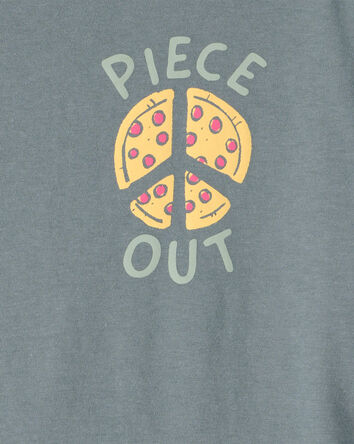 Kids 'Piece Out' Pizza Graphic Tee - Grey, 