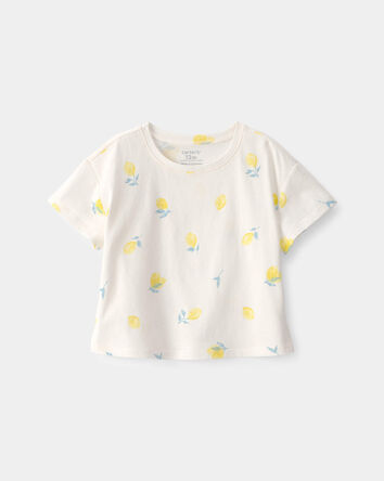 Baby Girl Lemon Relaxed Top - Cream, 