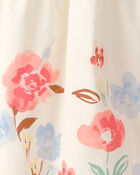 Toddler Girl Floral Puff Sleeve Dress - Ivory, image 5 of 6 slides