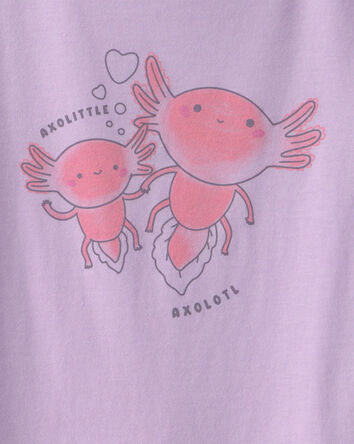 Girls Axolotl Graphic Tee - Purple, 