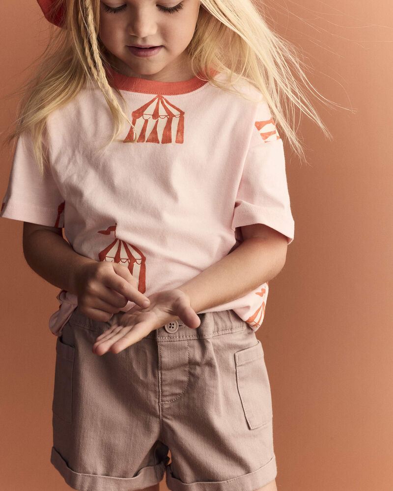 Toddler Girl Mom Shorts - Mauve, image 2 of 7 slides