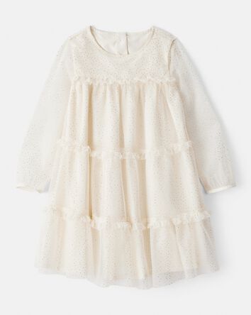 Toddler Girl Tulle Dress - Cream, 