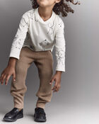 Toddler Sweater Jogger Pant - Tan, image 5 of 7 slides