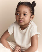 Toddler Girl Dolman-Sleeve Miriam Tee - Cream, image 1 of 7 slides