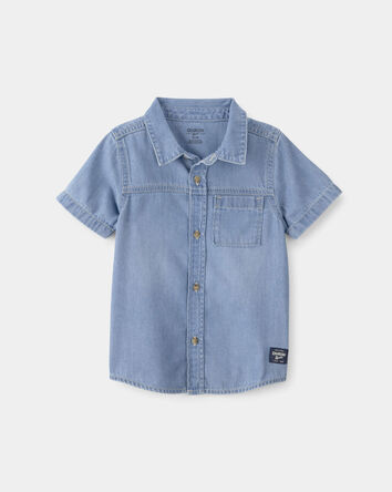 Toddler Boy Denim Button-Down Shirt - Blue, 