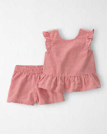 Toddler Girl 2-Piece Top & Short Set Made with Organic Cotton, 