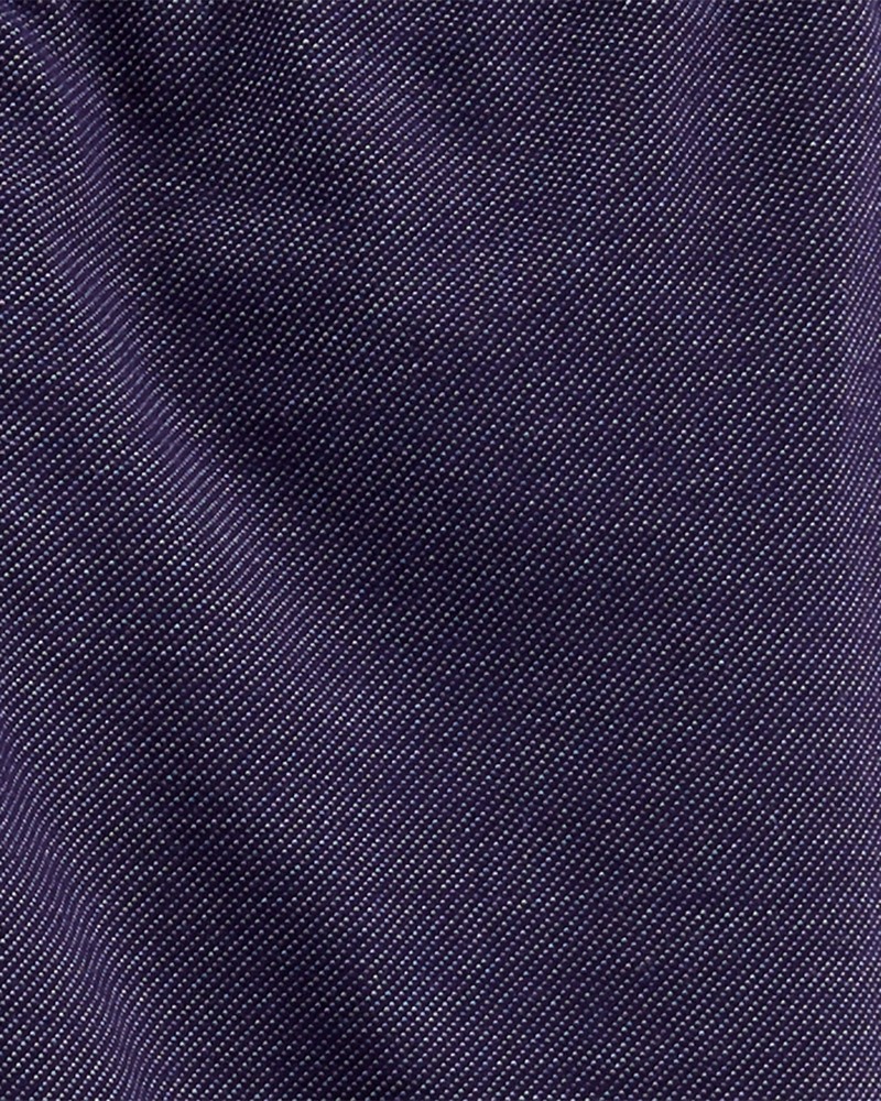 Kid 2-Pack Navy & Pink Cotton Stretch Leggings, image 3 of 3 slides
