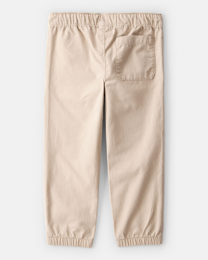 Toddler Boy  Cotton Everyday Pull-On Jogger - Khaki, image 2 of 6 slides