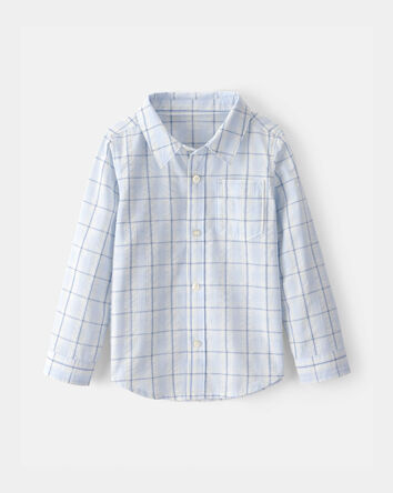 Toddler Boy 2-Piece Button-Down Shirt & Short Set - Blue, 
