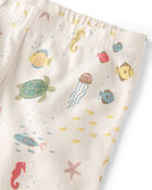 Baby 2-Piece Organic Cotton Pajamas in Under the Sea, image 2 of 4 slides