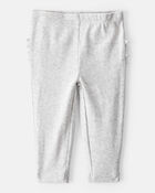 Baby Girl 2-Pack Ruffle-Detail Cotton Pants - Grey/Pink, image 2 of 6 slides